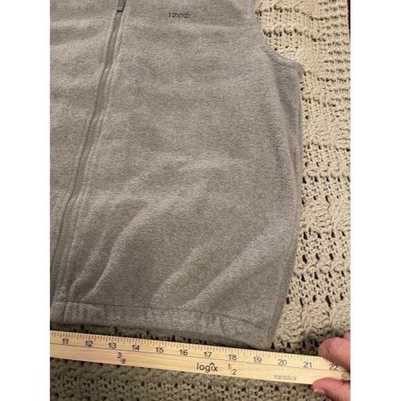Izod Mens Gray Fleece Vest Zip-Up Sleeveless Jacket L Size - Picture 11 of 16